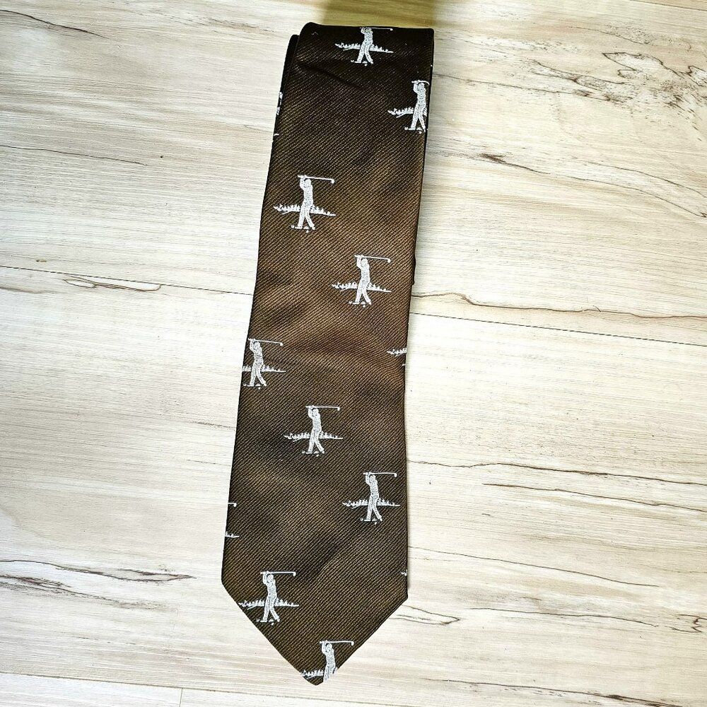 Vintage Prince Consort Embroidered Golf Tie